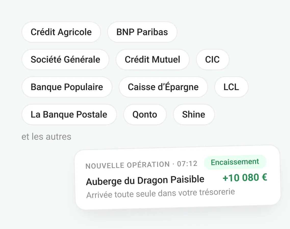 Les banques connectables et une opération arrivée dans la trésorerie