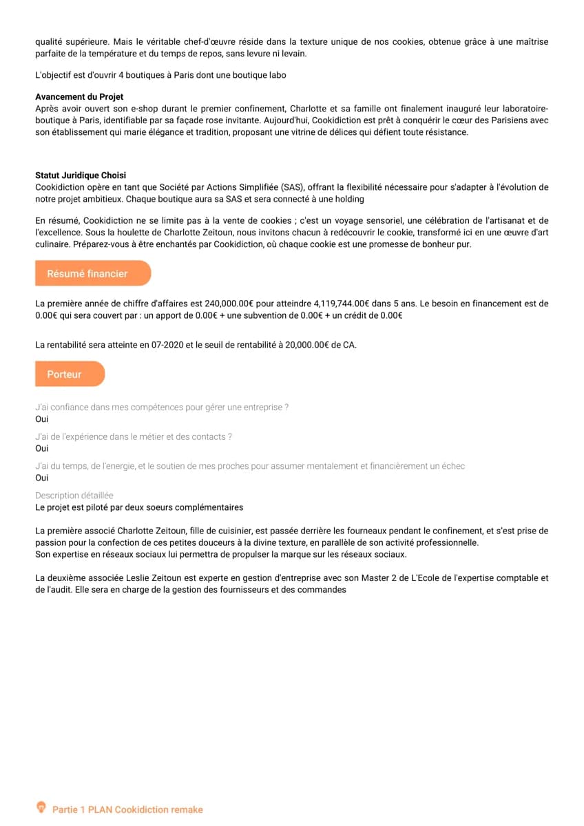 Page du document